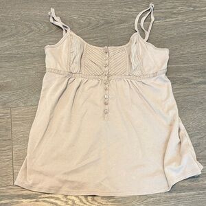 Beige Camisole with Button Detail